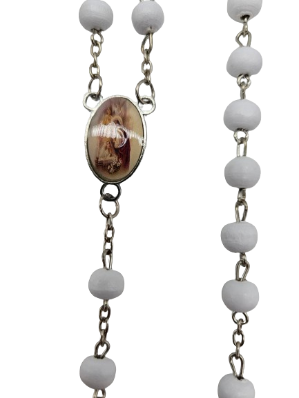 061WH - White Rosary