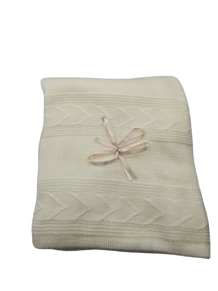 KNB3 - Knit Blanket  - Ivory