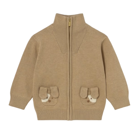 2381 - Baby Knit Zip-Up Sweatshirt With Puppies (Mayoral)2