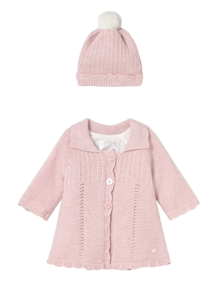 2412P - Newborn Girl Knit Coat with Hood (Mayoral)