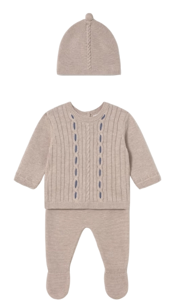 2503M - Newborn Girl 3-Piece Knit Set (Mayoral)