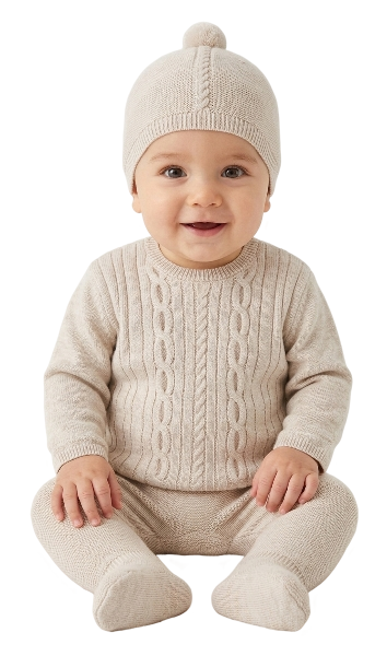 2503 - Newborn Girl 3-Piece Knit Set (Mayoral)