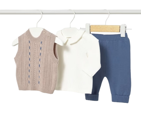 2506 - Newborn Boy 3-Piece Set (Mayoral)