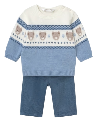 2532 - Newborn Boy Pants and Sweater Set (Mayoral)