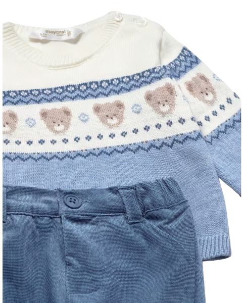 2532 - Newborn Boy Pants and Sweater Set (Mayoral)3