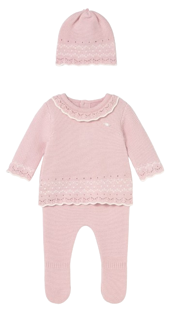 2556 - Newborn Girl 3-Piece Knit Set (Mayoral)
