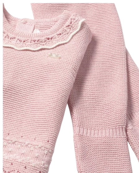 2556 - Newborn Girl 3-Piece Knit Set (Mayoral)