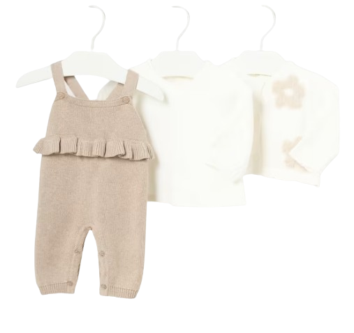 2608 - Newborn Girl 3 Piece Knit Set