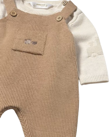 2646B - Newborn Boy 2-Piece Dungaree Set (Mayoral)