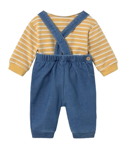 2680 - Newborn Boy Dungaree with Striped Polo Set (Mayoral)3