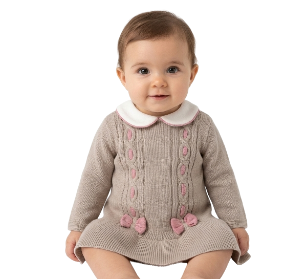 2802 - Newborn Girl Knit Dress (Mayoral)