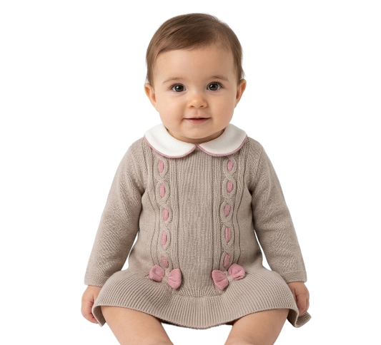 2802 - Newborn Girl Knit Dress (Mayoral)