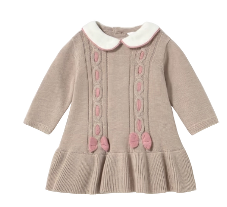 2802 - Newborn Girl Knit Dress (Mayoral)2