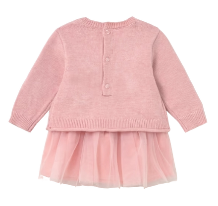 2820 - Newborn Girl Knit Flower Dress (Mayoral)2