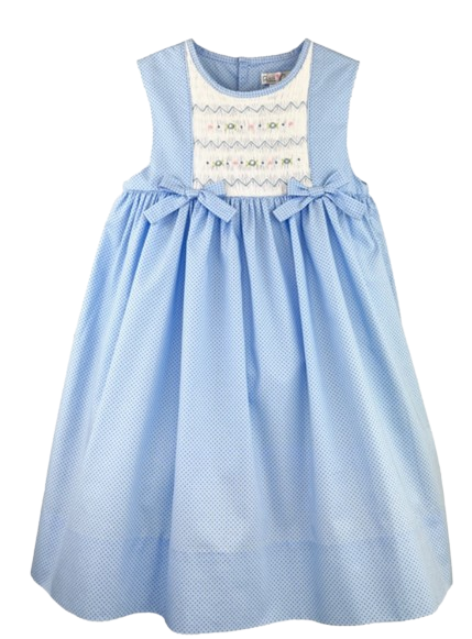 3166 -Petit Ami Sundress With Smocked Panel