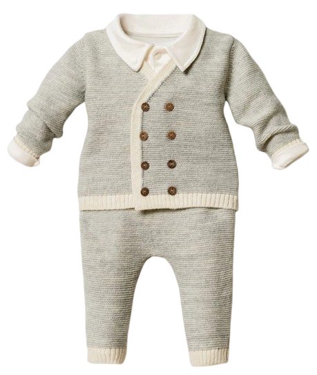 3334G - 3-Piece Unisex Wool-Rich Baby Gentleman Suit