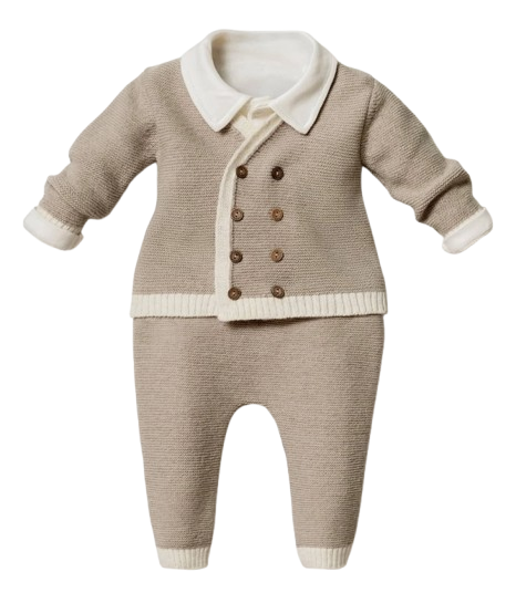 3334 - 3-Piece Unisex Wool-Rich Baby Gentleman Suit