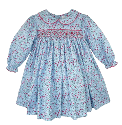 3377 - Woodland Floral Smocked Dress