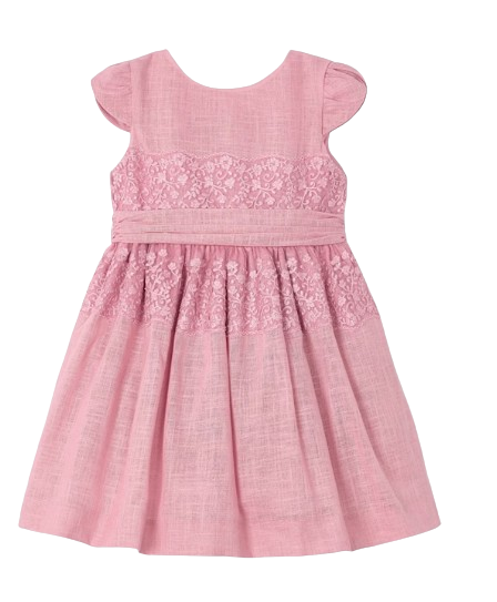 3911P - Dress with Lace Detail and Sash