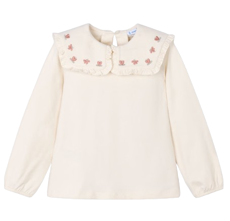 4134 - Girl Ruffled Collar Top (Mayoral)
