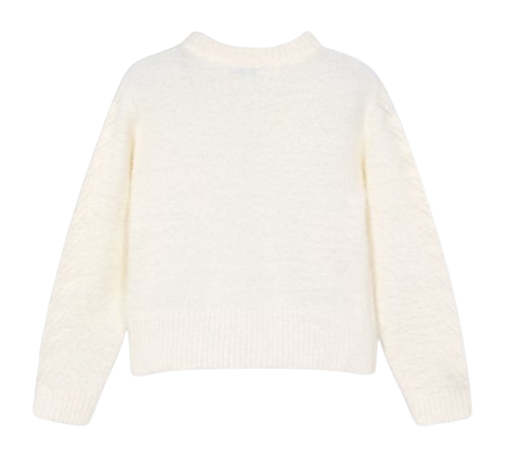 4307 - Girl Faux Fur Knit Sweater (Mayoral)
