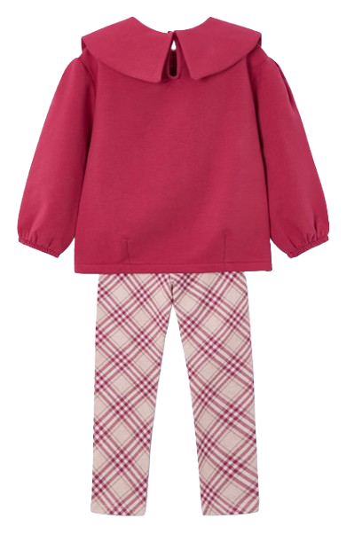 4723 - Girl Plaid Leggings and Sweatshirt Set (Mayoral)