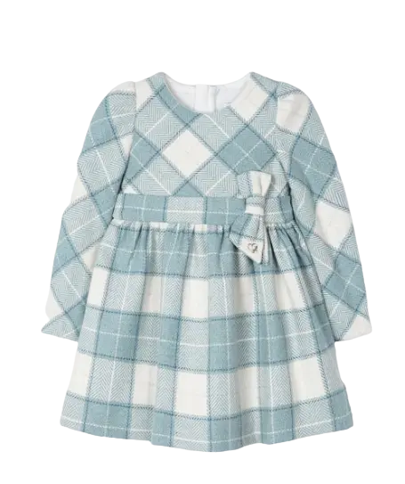 4910 - Mayoral Bow Plaid Dress Cadiz Boutique, Inc.