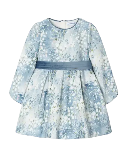 4913 - Mayoral Belted Jacquard Dress Cadiz Boutique, Inc.