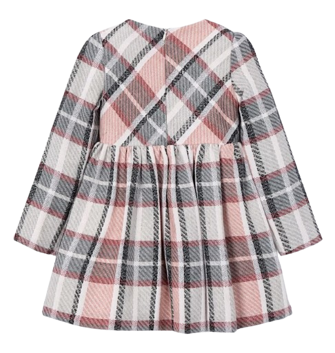 4924M - Girl Plaid Velvet Dress (Mayoral)