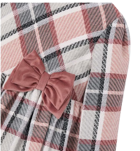 4924M - Girl Plaid Velvet Dress (Mayoral)