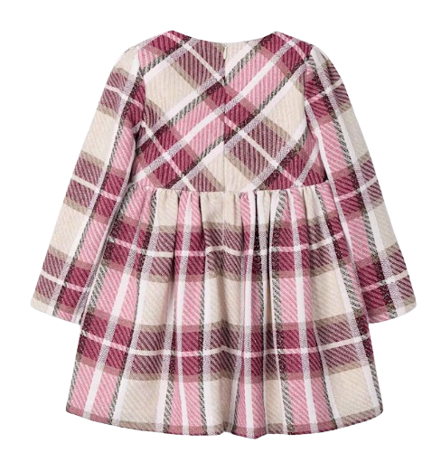 4924 - Girl Plaid Velvet Dress (Mayoral)
