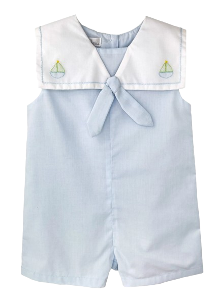 5744 - Sailboat Shadow Stitched Sunsuit