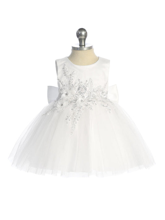5901S - Floral White Gown