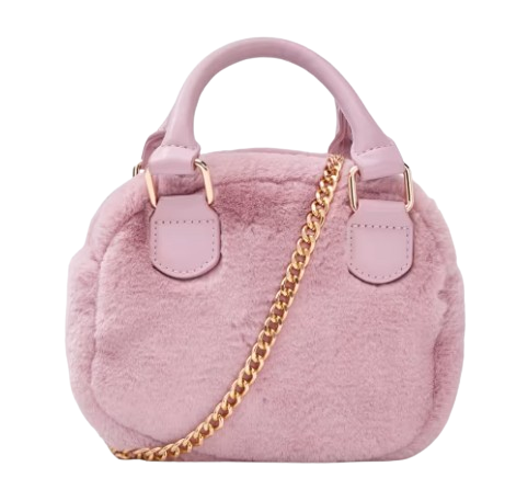 5937 - Girls Faux Shearling Bag