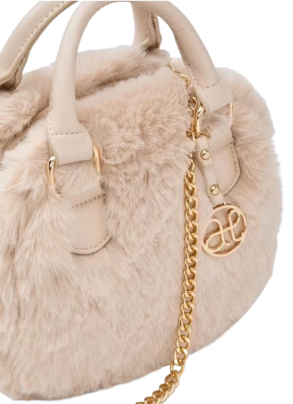 5937 - Girls Faux Shearling Bag