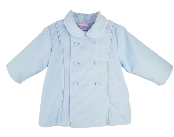 6650 - Light Blue Corduroy Coat & Hat