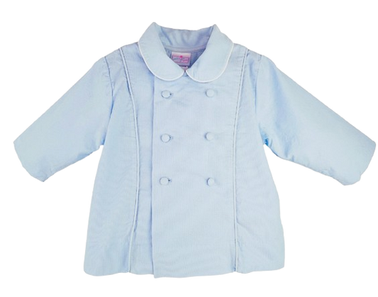 6650 - Light Blue Corduroy Coat & Hat