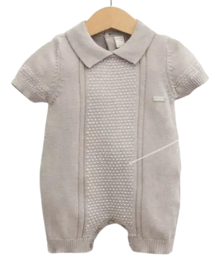 6916- Knitted Spring Overall – 100% Cotton Baby Jumpsuit