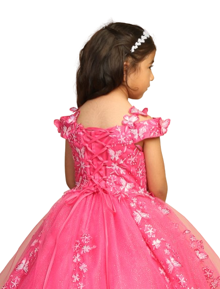 TT7046 - 3D Butterfly Pageant Dress