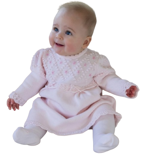 8428PP -Clare Knit Baby Dress with Tights