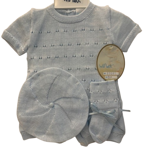 85641 - 4pc Blue Take Me Home Knit Set