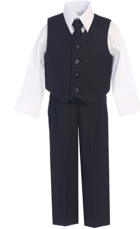 8570A - Lito 4-Piece Vest And Pant Set - Black