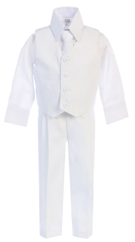 8570W - Lito 4-Piece Vest And Pant Set - White Tie