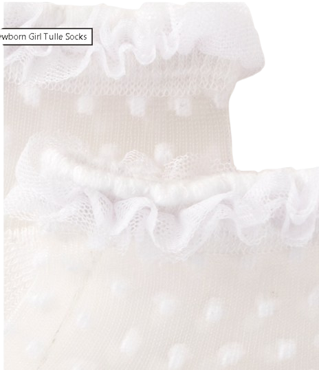 9056 - Newborn Girl Tulle Socks (Mayoral)