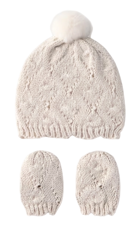 9121C - Newborn Knit Hat and Mittens Set (Mayoral)