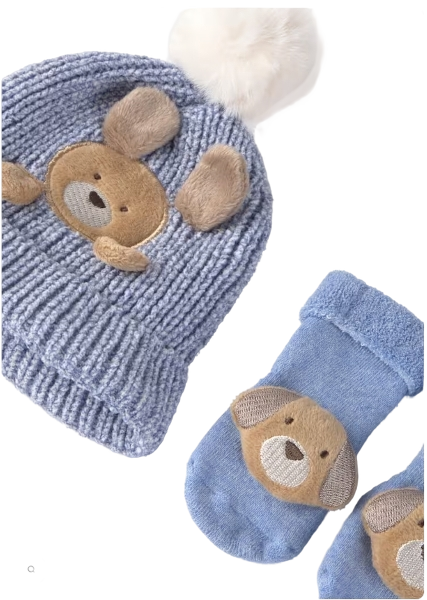 9124B - Newborn Bear Hat and Mittens Set (Mayoral)2
