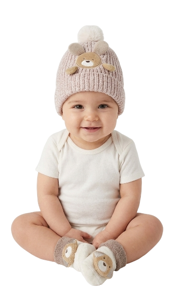 9124 - Newborn Bear Hat and Mittens Set (Mayoral)