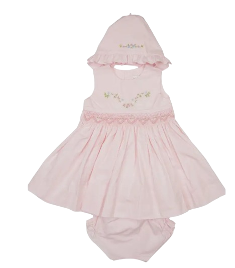 966 - Pink Smocked Sleeveless Dress