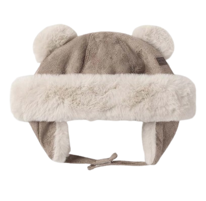 9775 - Newborn Suede Hat with Ears