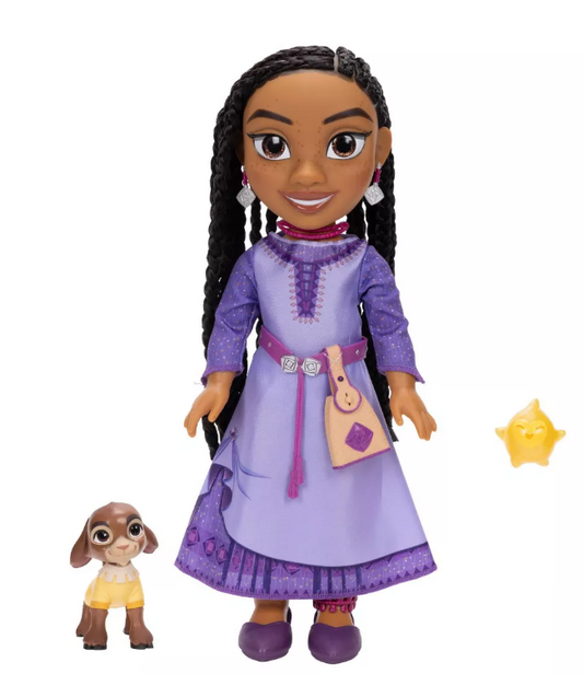 72297 - Disney 14'' Wish Singing Asha with Valentino & Star Large Doll